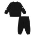 MOSCHINO COMPLETO FELPA E PANTALONE NERO UNISEX IN COTONE CON STAMPA