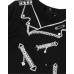 MOSCHINO COMPLETO FELPA E PANTALONE NERO UNISEX IN COTONE CON STAMPA