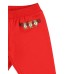MOSCHINO COMPLETO BABY IN COTONE FELPA FULL ZIP CON CAPPUCCIO+PANTALONE RED