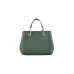 Emporio Armani Borsa a mano MyEA Bag Small Verde stampa cervo con tracolla in nastro con logo lettering All Over regolabile, estraibile