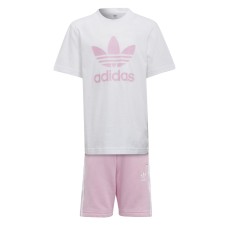 Adidas Originals  Completo con T-shirt e pantaloncini Rosa/Bianco