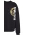Just Cavalli Felpa nera in cotone con logo stampato 