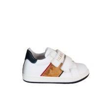 Alviero Martini 1a Classe Sneakers bianca con inserto laterale con stampa Geo Classic