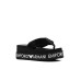 Emporio Armani Infradito Nero con zeppa e logo lettering laterale