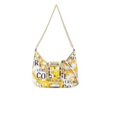Versace Jeans Couture Borsa a Spalla da Donna Bianca con stampa Baroque all over