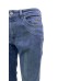 Jeckerson Jeans denim blu cinque tasche con toppe in Alcantara Azzurro