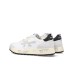PREMIATA NOUS_7233 SNEAKER VINTAGE IN LEATHER E SUEDE BIANCO LATTE