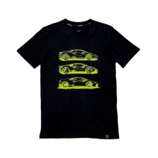 Automobili Lamborghini T-shirt nera con logo 