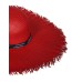 Emporio Armani Cappello Rosso a tesa larga in paglia intrecciata Capsule Mare da Donna