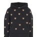 Moschino Felpa in cotone Nera con cappuccio con logo Teddy Bear All Over