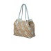 Guess Borsa a spalla Medium Marrone con stampa logo Azzurro All Over e pochette interna estraibile