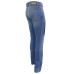 Jeckerson Jeans denim blu cinque tasche con toppe in Alcantara blu