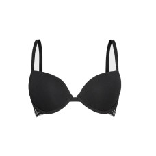 Emporio Armani Reggiseno push-up nero realizzato in cotone stretch 