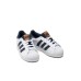 Adidas Originals SUPERSTAR C Sneakers bianca con inserti blu