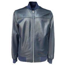 Harmont&Blaine Giubbotto in pelle Blu REVERSIBILE