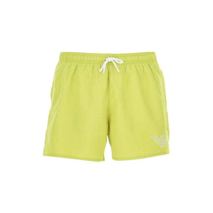 Emporio Armani Swimwear Costume shorts Verde Chiaro con ricamo aquila