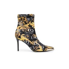 Versace Jeans Couture Stivaletto da Donna Nero con tacco alto