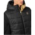 PLEIN SPORT GILET BLACK/GOLD CON CAPPUCCIO 