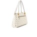Guess Borsa a spalla crema con stampa logo All Over e logo in metallo