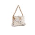 Guess Borsa a mano Small Crema con stampa logo All Over e tracolla regolabile, estraibile 