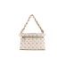 Guess Borsa a mano Small Crema con stampa logo All Over e tracolla regolabile, estraibile 