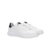 Peuterey Sneakers in pelle bianca e blu  da uomo con logo nella parte laterale e posteriore