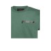 Peuterey PEU5135 T-Shirt verde a girocollo in jersey di cotone con taschino sul petto e scritta Peuterey