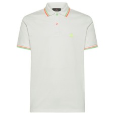 PEUTEREY POLO WHITE DA UOMO CON LOGO FLUO 