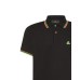 PEUTEREY POLO BLACK DA UOMO CON LOGO FLUO 