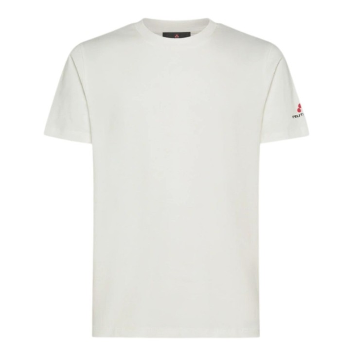 PEUTEREY T-SHIRT BIANCA DA UOMO CON LOGO RICAMATO 