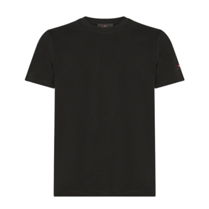 PEUTEREY T-SHIRT NERA DA UOMO CON LOGO RICAMATO SULLA MANICA 