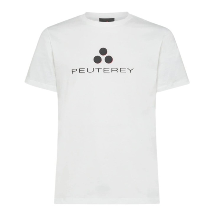 PEUTEREY T-SHIRT BIANCA DA UOMO CON LOGO LETTERING 