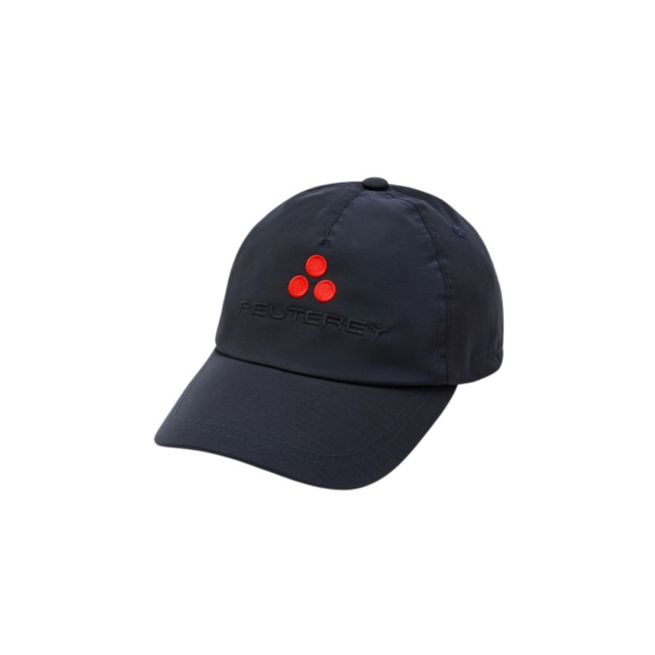 PEUTEREY CAPPELLO DA BASEBALL BLU CON LOGO LETTERING RICAMATO 