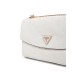 GUESS BORSA CRESIDIA CONVERTIBILE BIANCA CON LOGO ALL-OVER PEONY E "4G"