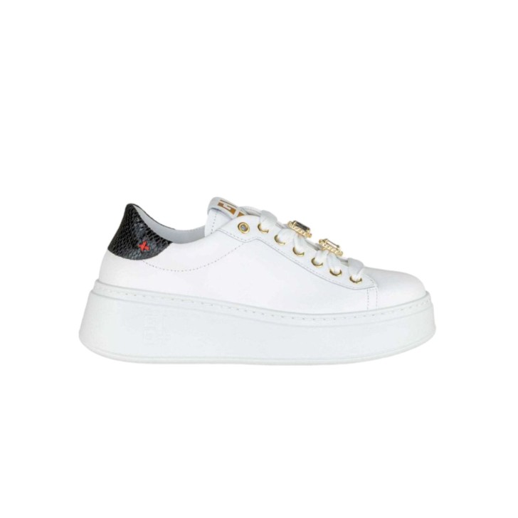 Gio+ Sneakers PIA136A in pelle Bianca da Donna