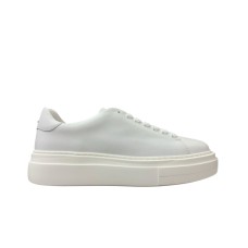 PACIOTTI SNEAKER IN VITELLO BIANCO CON LOGO SPADA NELLA PARTE POSTERIORE