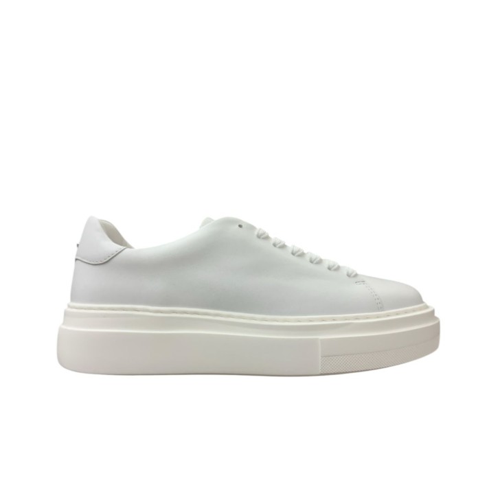 PACIOTTI SNEAKER IN VITELLO BIANCO CON LOGO SPADA NELLA PARTE POSTERIORE