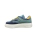 PACIOTTI SNEAKER IN LEATHER E SUEDE MULTICOLOR CON LOGO PUGNALE IN METALLO	