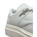 PACIOTTI SNEAKER IN LEATHER TOTAL WHITE CON LOGO PUGNALE IN METALLO	