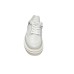 PACIOTTI SNEAKER IN LEATHER TOTAL WHITE CON LOGO PUGNALE IN METALLO	
