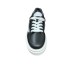 PACIOTTI SNEAKER IN LEATHER BLACK E WHITE CON LOGO PUGNALE IN METALLO 