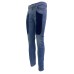 Jeckerson Jeans denim blu cinque tasche con toppe in Alcantara blu