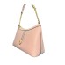 POLLINI BORSA A SPALLA GRAIN PU+S.PATENT PU NUDE CON INSERTI IN VERNICE