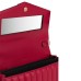 POLLINI POCHETTE TRAPUNTATA ROSSA CON TRACOLLA IN CATENA ORO