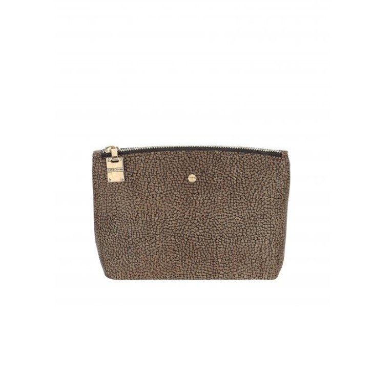 Borbonese Pochette Nera in pelle OP NATURAL MEDIUM