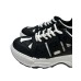 Chiara Ferragni Sneakers Nera e Bianca con logo a rilievo ai lati