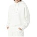 Emporio Armani Felpa con cappuccio in double jersey bianca con micro eagle All Over