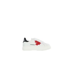 Dsquared2 Sneakers in pelle Bianca con logo laterale