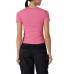Chiara Ferragni T-shirt rosa in jersey di cotone a manica corta con maxi LOGOMANIA in strass