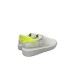 4US Sneakers bianca da uomo in pelle con logo 4US giallo fluo